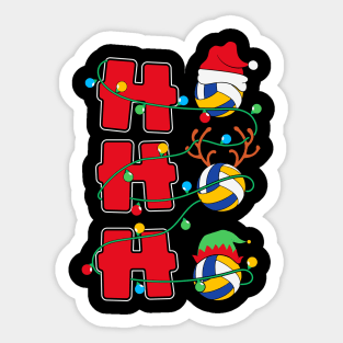 Ho Ho Ho Volleyball Christmas Gift Sticker